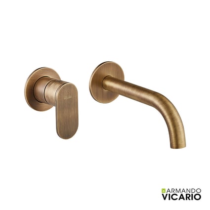Μπαταρία νιπτήρος εντοιχισμού 2 οπών Slim Antique Brass 500045-221
